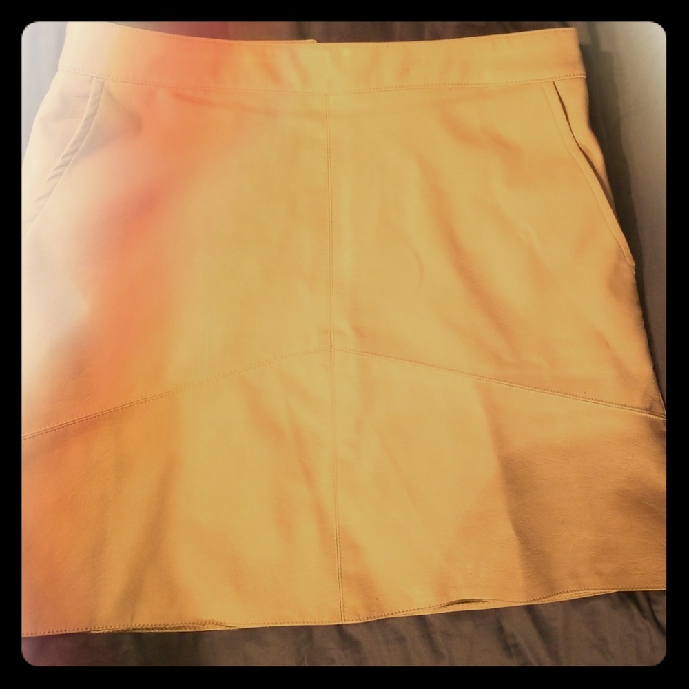 leather mini skirt